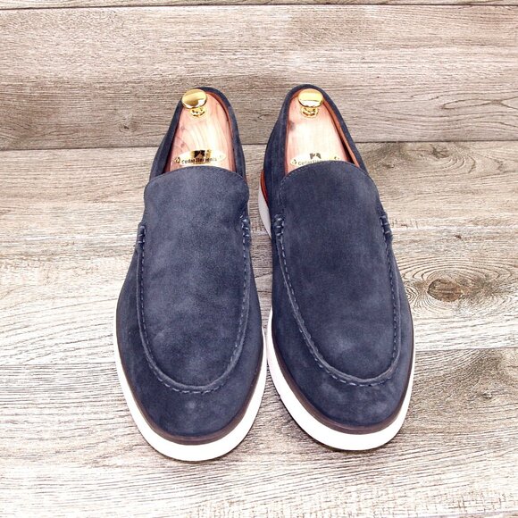 * NIB * $325 Allen Edmonds CARSON Loafer 14 D Navy Suede * add $15 new Trees main image 4